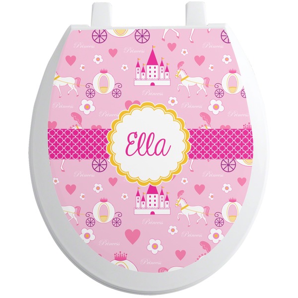 Custom Princess Carriage Toilet Seat Decal (Personalized)