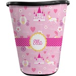 Princess Carriage Waste Basket - Double Sided (Black) (Personalized)