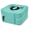 Princess Carriage Travel Jewelry Boxes - Leather - Teal - View from Rear