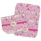 Princess Carriage Two Rectangle Burp Cloths - Open & Folded