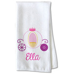 Princess Carriage Kitchen Towel - Waffle Weave - Partial Print (Personalized)