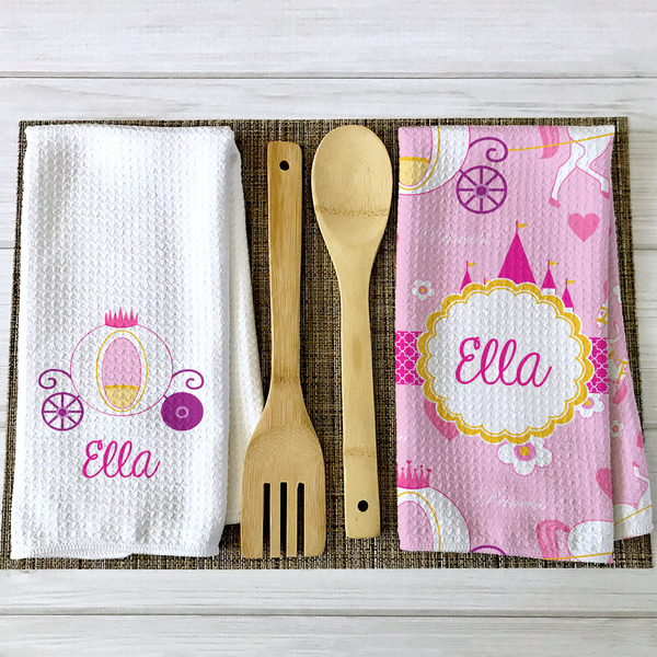 Princess Carriage Waffle Weave Towels - 2 Print Styles