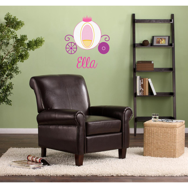 Princess Carriage Wall Graphic on Living Room Wall