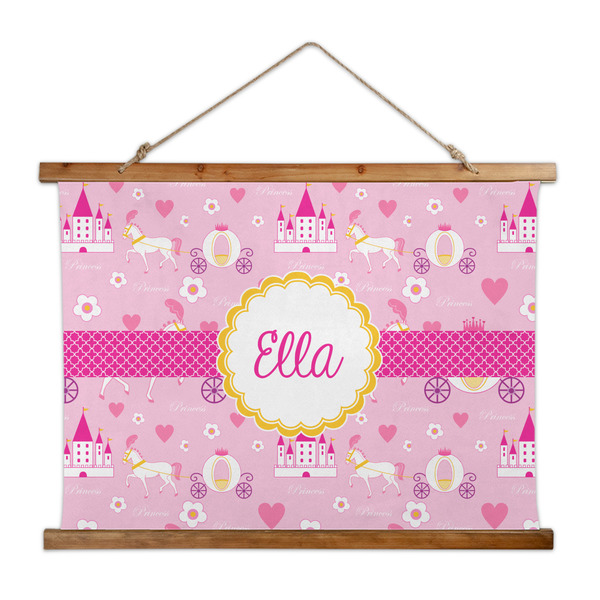Custom Princess Carriage Wall Hanging Tapestry - Wide (Personalized)