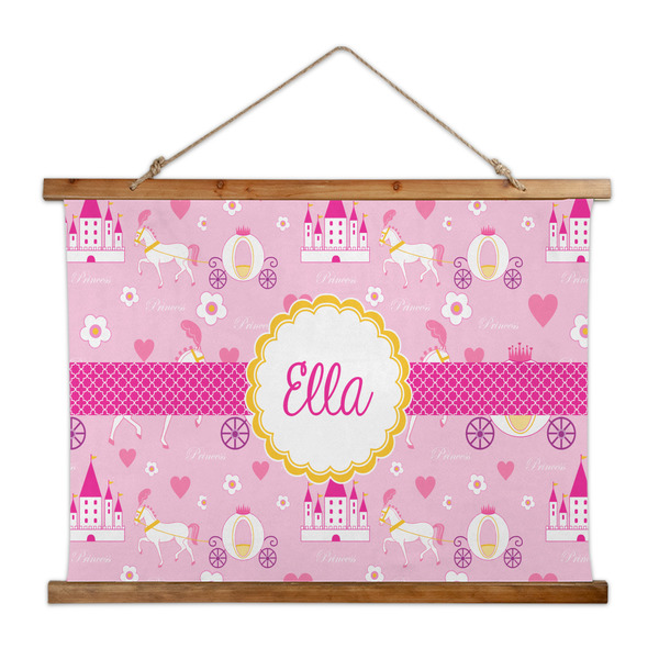 Custom Princess Carriage Wall Hanging Tapestry - Wide (Personalized)