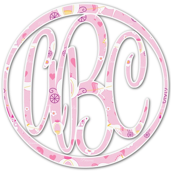 Custom Princess Carriage Monogram Decal - Small (Personalized)