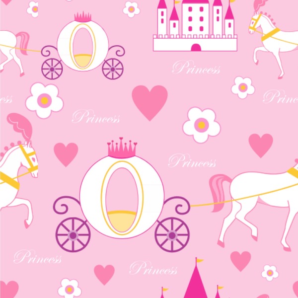 Custom Princess Carriage Wallpaper & Surface Covering (Water Activated 24"x 24" Sample)