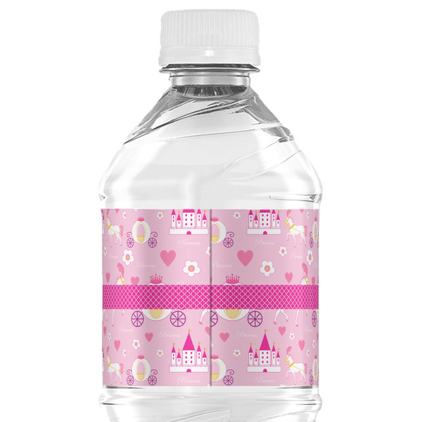 Princess Carriage Water Bottle Label - Back View