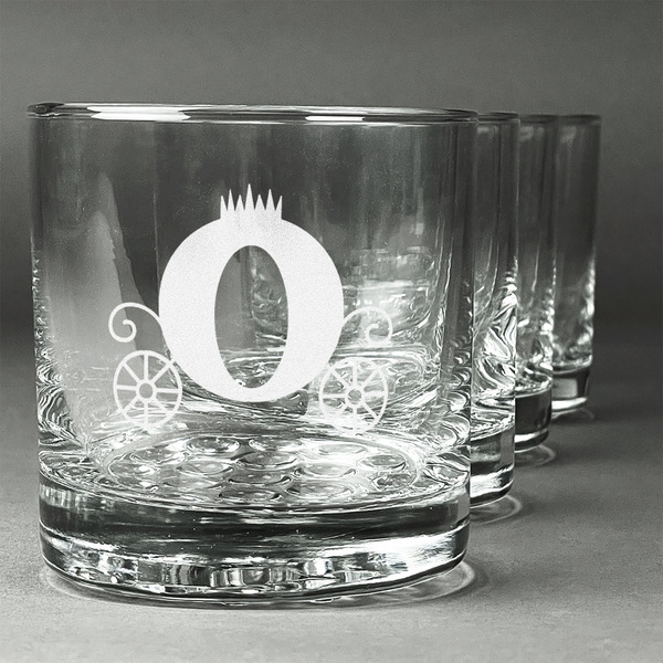 Custom Princess Carriage Whiskey Glasses (Set of 4)
