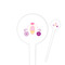 Princess Carriage 4" Round Plastic Food Picks - White - Single Sided