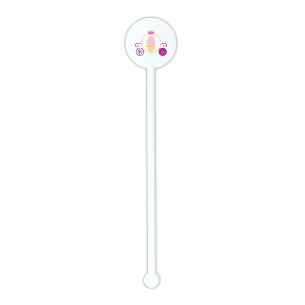 Princess Carriage White Plastic 5.5" Stir Stick - Round - Single Stick