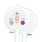 Princess Carriage White Plastic 5.5" Stir Stick - Single Sided - Round - Front & Back