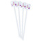 Princess Carriage White Plastic Stir Stick - Single Sided - Square - Front