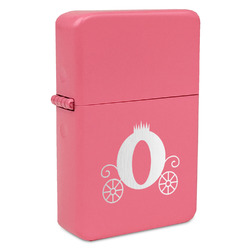 Princess Carriage Windproof Lighter - Pink - Double Sided & Lid Engraved