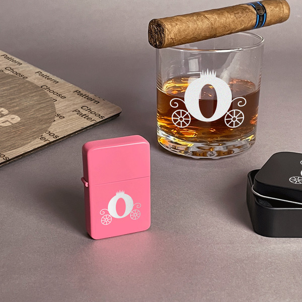 Princess Carriage Windproof Lighters - Pink - In Context