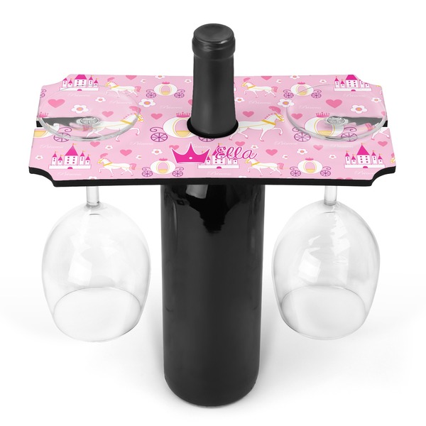 Custom Princess Carriage Wine Bottle & Glass Holder (Personalized)