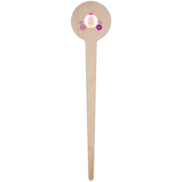 Princess Carriage Wooden 4" Food Pick - Round - Single Pick