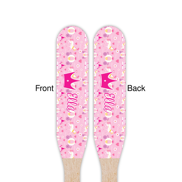 Princess Carriage Wooden Food Pick - Paddle - Double Sided - Front & Back