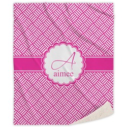 Square Weave Sherpa Throw Blanket (Personalized)