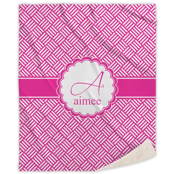 Custom Square Weave Sherpa Throw Blanket (Personalized)