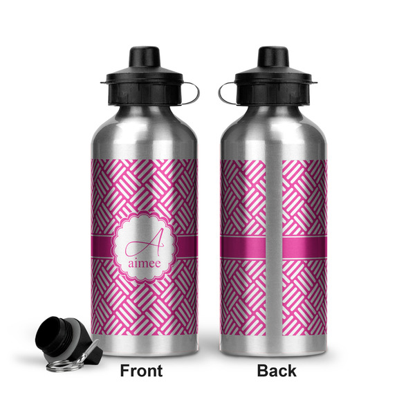 Hashtag Aluminum Water Bottle - Front and Back