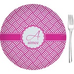 Square Weave Glass Appetizer / Dessert Plate 8" (Personalized)