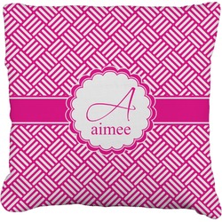 Square Weave Faux-Linen Throw Pillow 16" (Personalized)