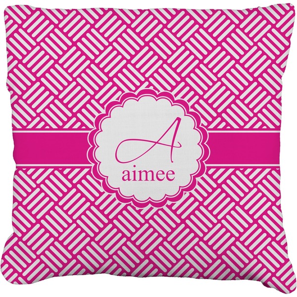 Custom Square Weave Faux-Linen Throw Pillow 18" (Personalized)