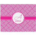 Square Weave Woven Fabric Placemat - Twill w/ Name and Initial