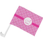 Square Weave Car Flag - Small w/ Name and Initial