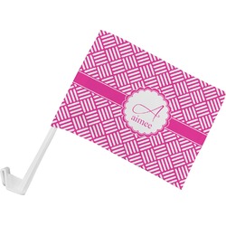 Square Weave Car Flag - Small w/ Name and Initial