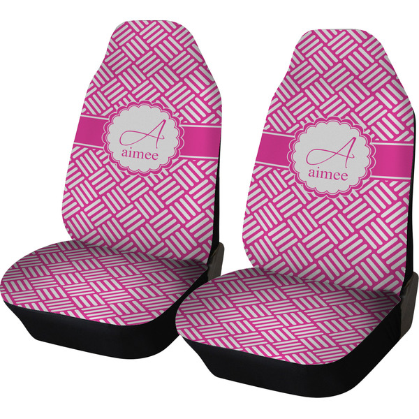 Custom Square Weave Car Seat Covers (Set of Two) (Personalized)