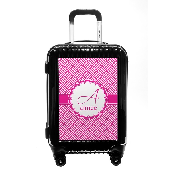 Custom Square Weave Carry On Hard Shell Suitcase (Personalized)