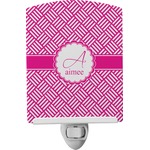 Square Weave Ceramic Night Light (Personalized)