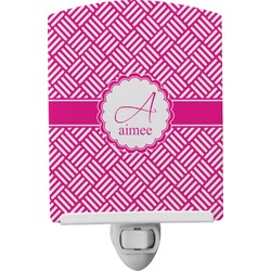 Square Weave Ceramic Night Light (Personalized)