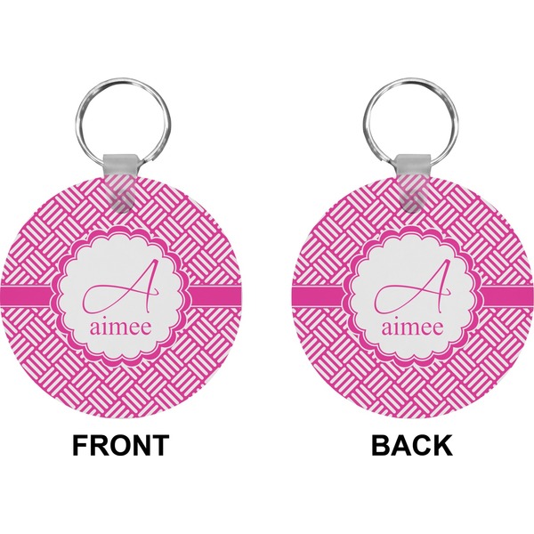 Hashtag Circle Keychain (Front + Back)