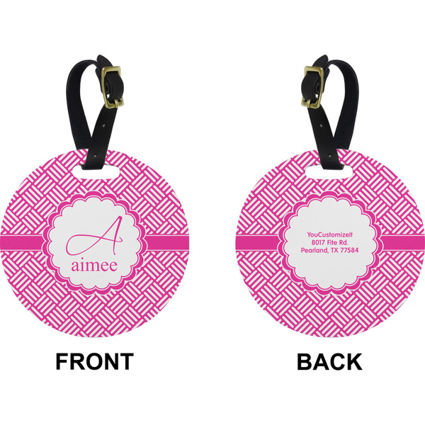 Hashtag Circle Luggage Tag (Front + Back)