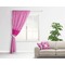 Hashtag Curtain With Window and Rod - in Room Matching Pillow