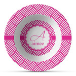 Square Weave Plastic Bowl - Microwave Safe - Composite Polymer (Personalized)