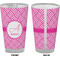 Square Weave Pint Glass - Full Color - Front & Back Views