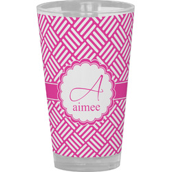 Square Weave Pint Glass - Full Color (Personalized)