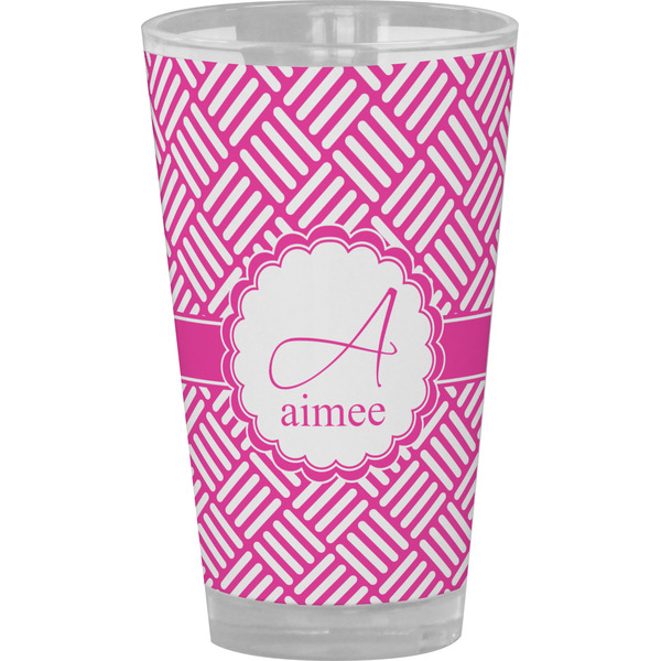 Custom Square Weave Pint Glass - Full Color (Personalized)