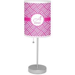 Square Weave Lamp with Drum Shade (Personalized)