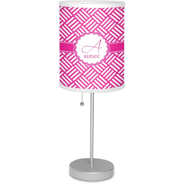 Custom Square Weave Lamp with Drum Shade (Personalized)