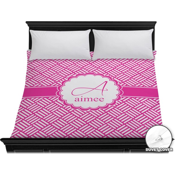 Custom Square Weave Duvet Cover - King (Personalized)