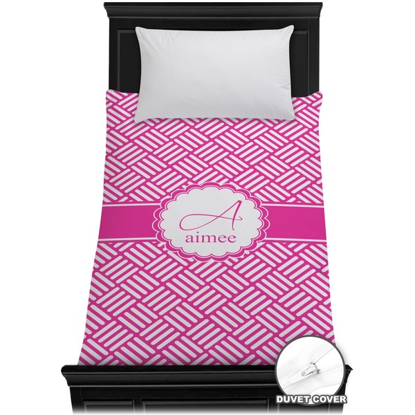 Custom Square Weave Duvet Cover - Twin (Personalized)