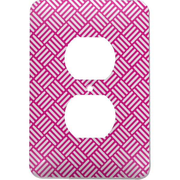 Custom Square Weave Electric Outlet Plate