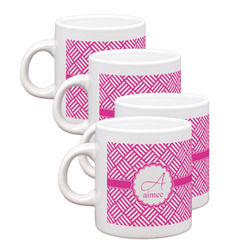 Square Weave Single Shot Espresso Cups - Set of 4 (Personalized)