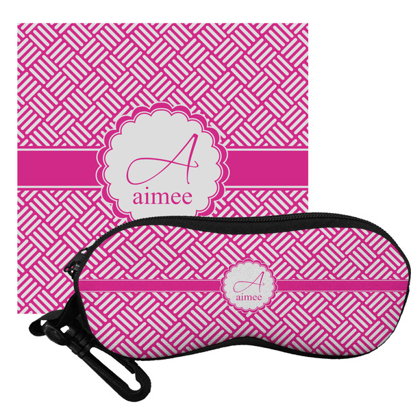 Custom Square Weave Eyeglass Case & Cloth (Personalized)