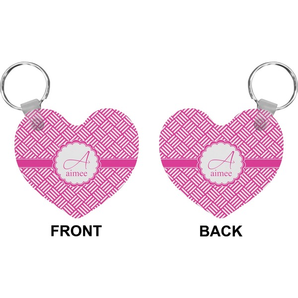 Hashtag Heart Keychain (Front + Back)
